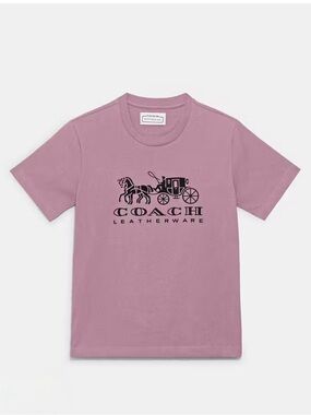 Coach Purple Logo Crop T-Shirt